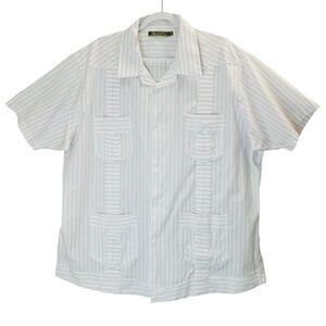 L’ HOMME ESSENCE Shirt Men’s Short Sleeve Button Down Sise XL